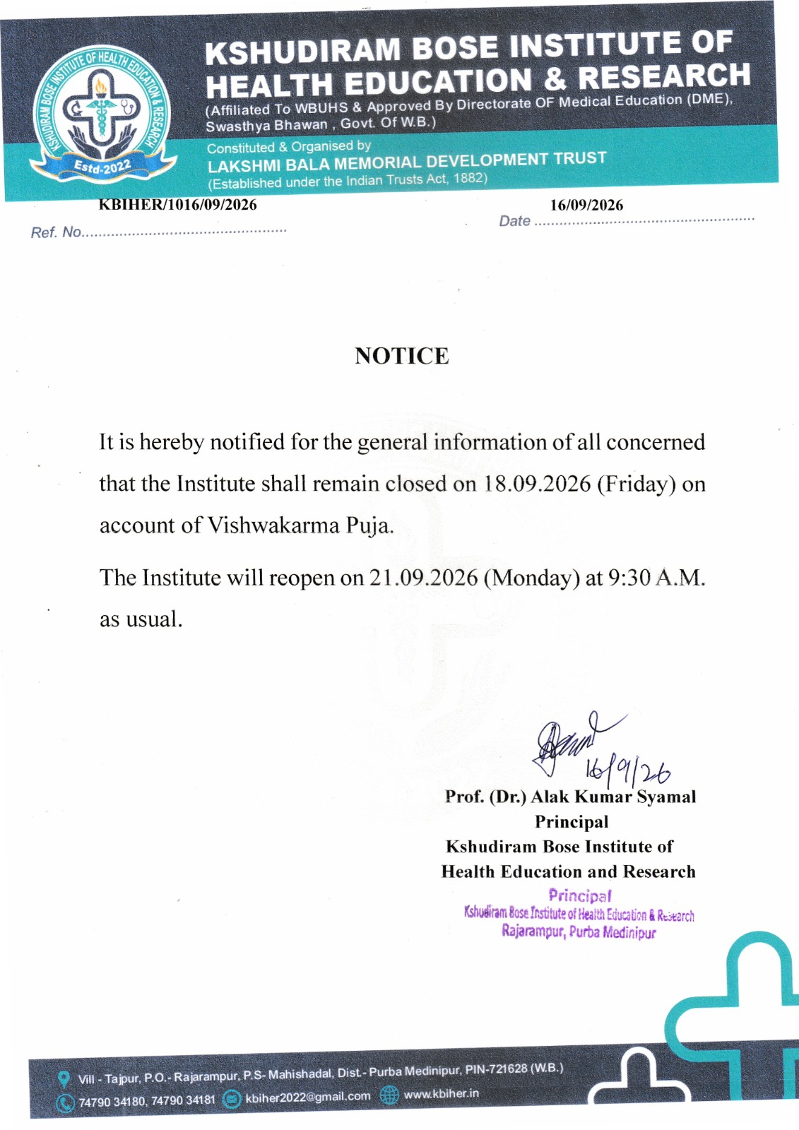 Notice attachment